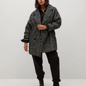 Violeta by Mango Herringbone Coat Size XL/1X - NWT